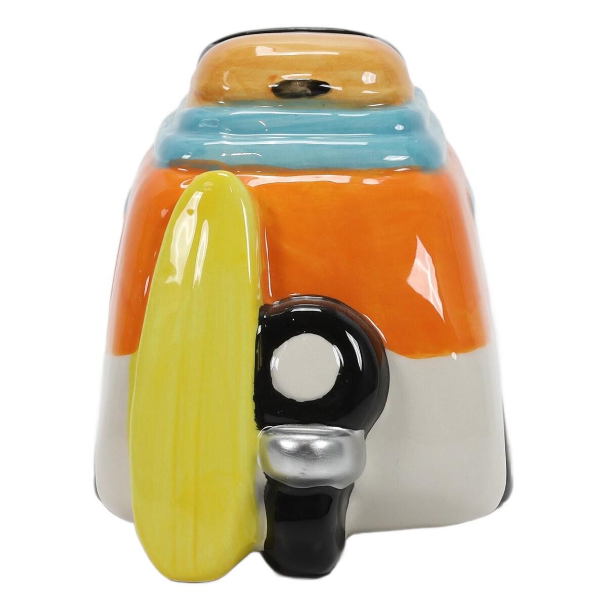 Kolorowa skarbonka ceramiczna z motywem podróży