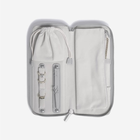 Pudełko podróżne na biżuterię z miejscem na pierścionki Stackers kamienna szarość