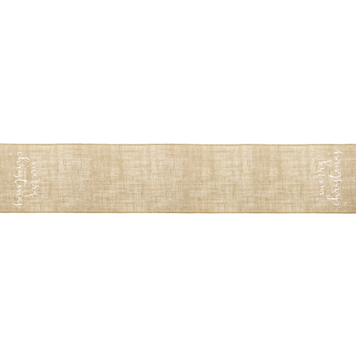 Bieżnik jutowy Merry Christmas, biały, 50x250cm