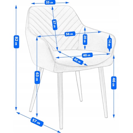 KRZESŁO welur TAPICEROWANE do jadalni PIKOWANE