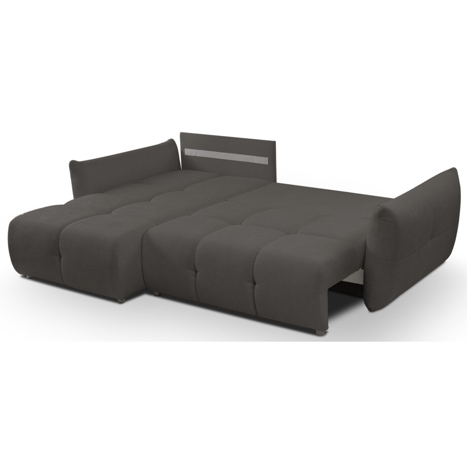 Narożnik z funkcją spania do salonu BOSE, lewostronny, grafitowy