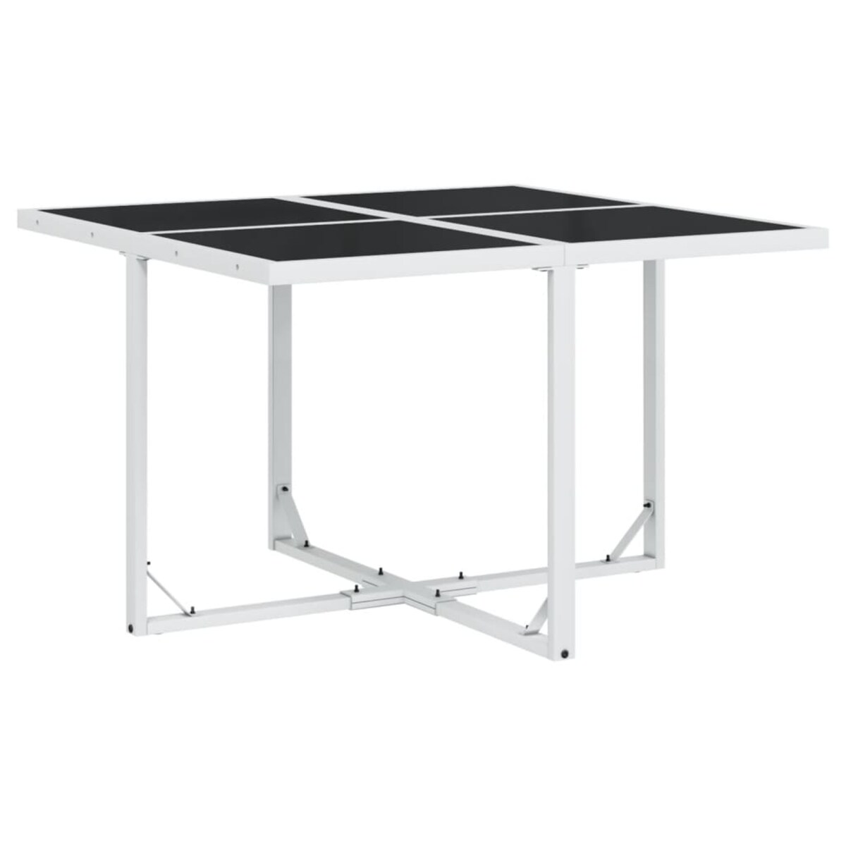 vidaXL 5-cz. zestaw mebli ogrodowych z poduszkami, biały, textilene