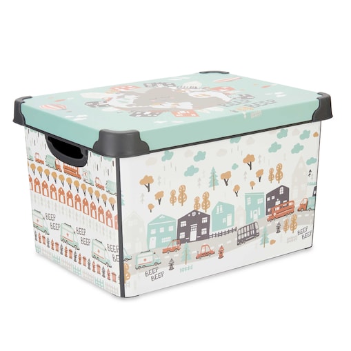 Pojemnik na zabawki z pokrywą BEEP BEEP, 17 l