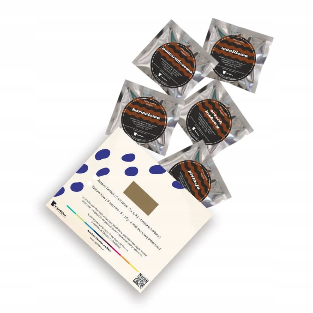 Mały zestaw 5 kaw smakowych mielonych THANK YOU drobny upominek prezent podziękowanie dla kobiety faceta kolegi koleżanki mamy taty żony męża nauczyciela wychowawcy