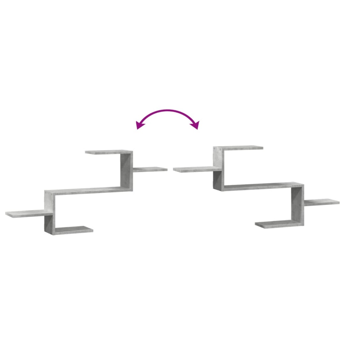 vidaXL Półka wisząca, szarość betonu, 104x15x49 cm