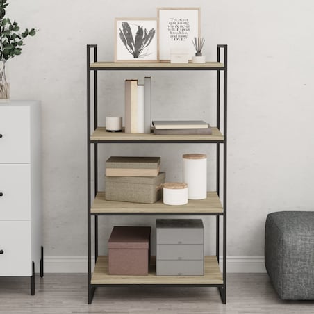 vidaXL Półki na książki, 8 szt., kolor dąb sonoma, 60x50x1,5 cm