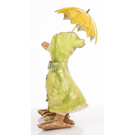 Dekoracja - para kaczorków pod parasolem 22x13,5x10 cm ANATROCCOLI