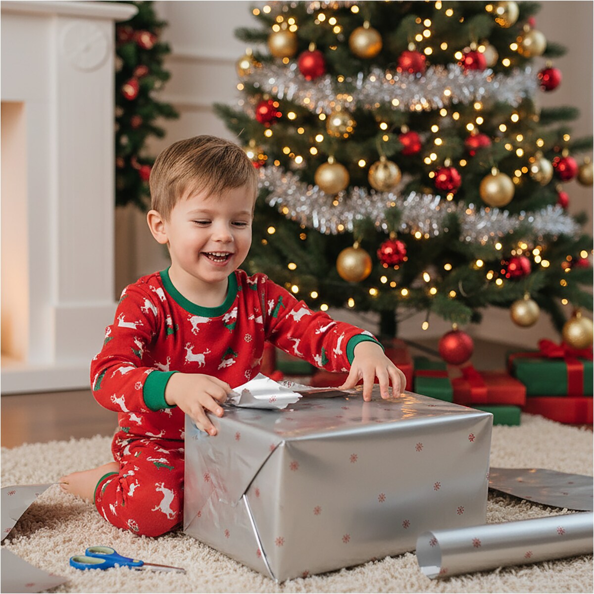 Papier Prezentowy Do Pakowania Prezentów 25 m MEGAROLKA Świąteczny Do Paczek Boże Narodzenie Ozdobny