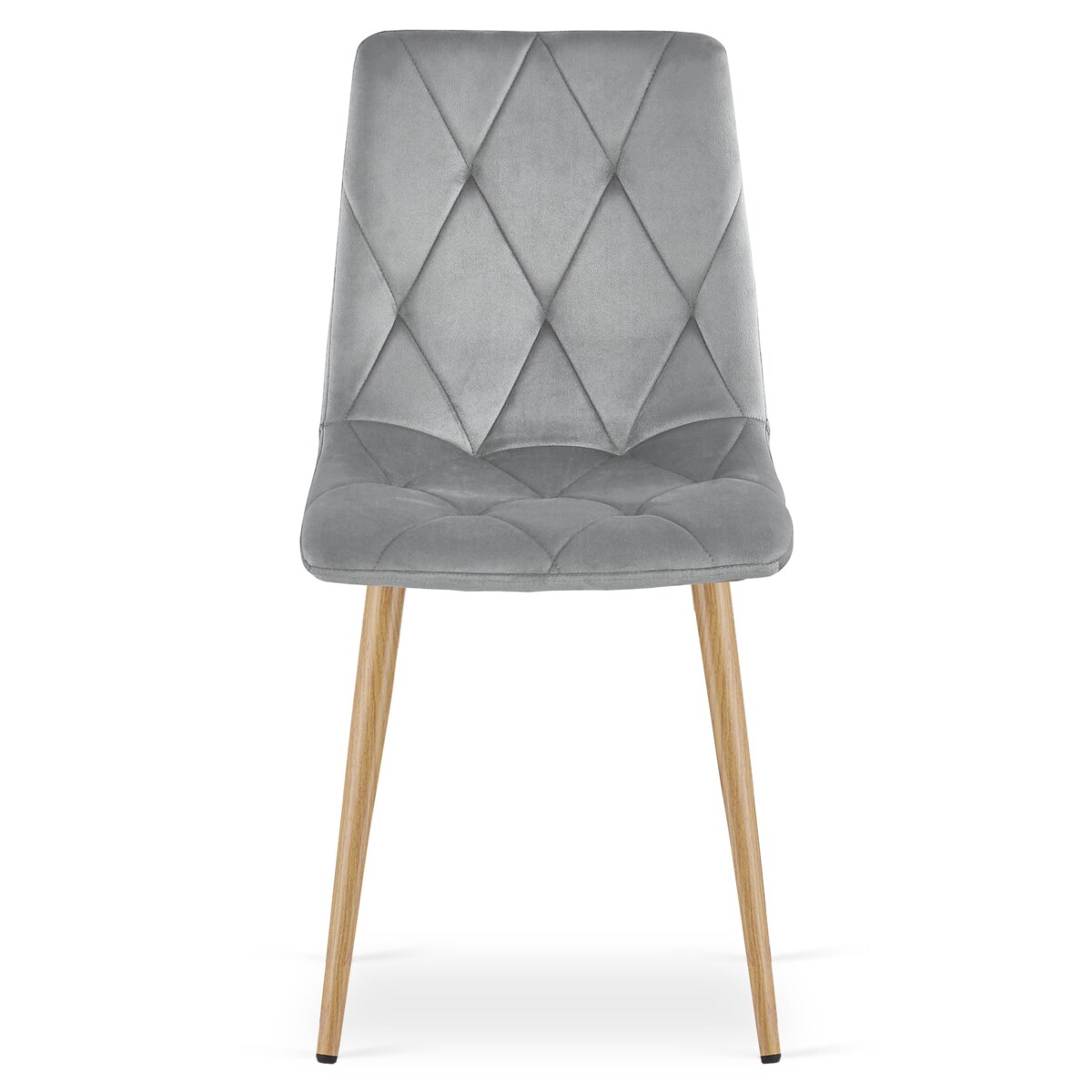 Krzesło Libra nowoczesny design, Jasny Szary Aksamit / Nogi Kolor Drewna X1