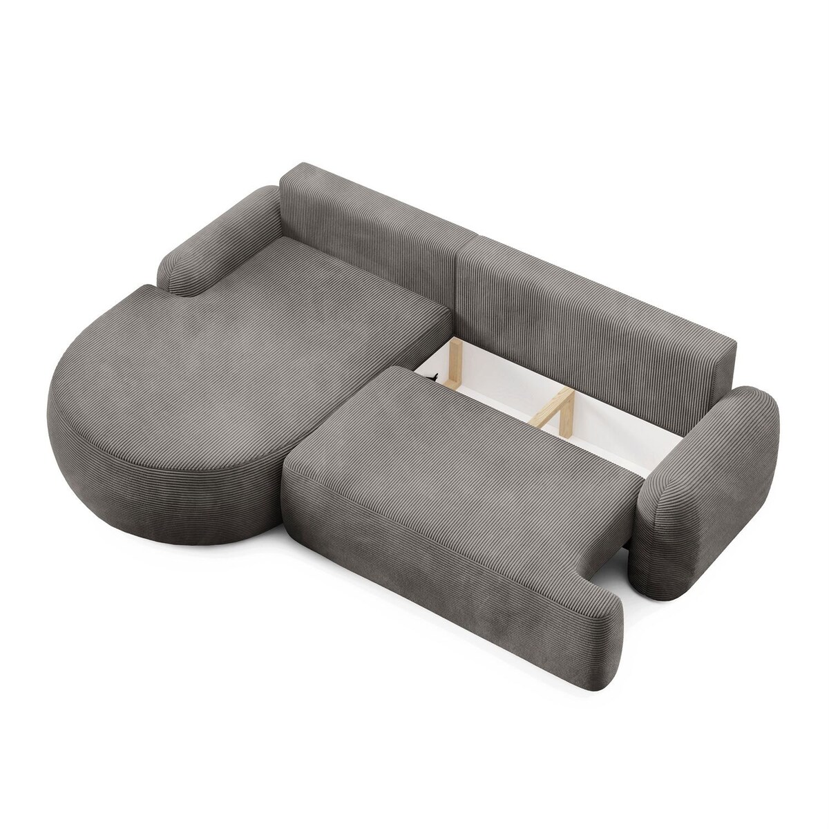 Zaokrąglony narożnik CLEO II z funkcją spania, wersja lewa, Poso 115