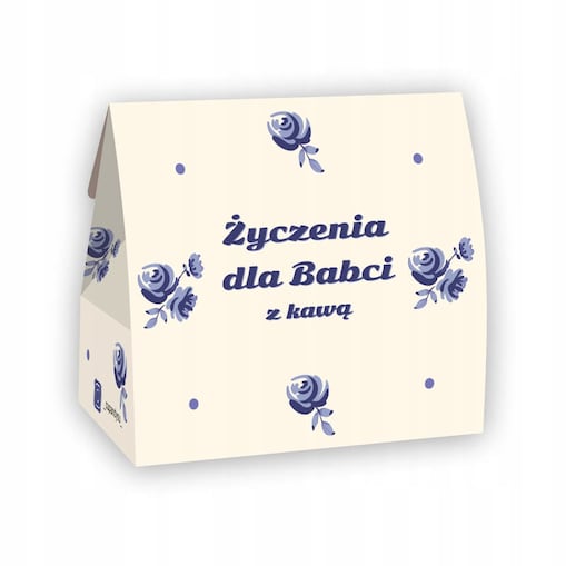 MAŁY ZESTAW PREZENTOWY BOX DLA BABCI 5 SMAKÓW KAW MIELONYCH W SASZETKACH PO 10 GRAM - PREZENT UPOMINEK NA DZIEŃ BABCI 60 70 80 90 100 URODZINY