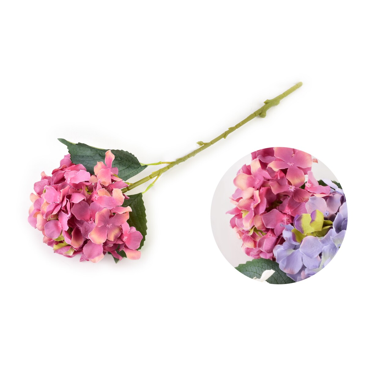 VIRIDIS Sztuczny kwiat hortensja62x16cm różowy