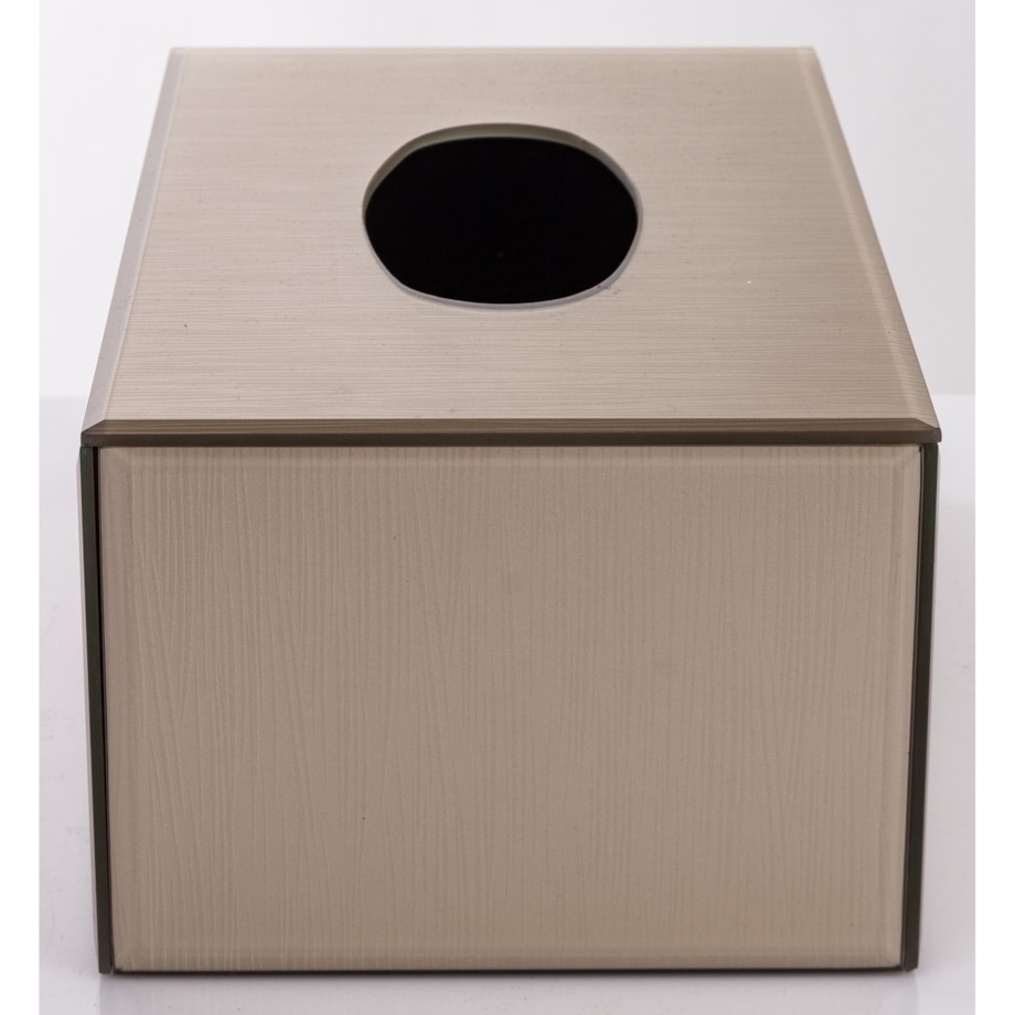 Pudełko na chusteczki 10,5x25,5x14,5 cm szklane szampańskie