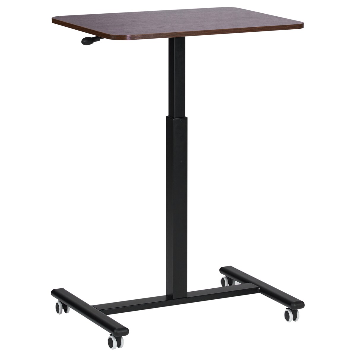 Regulowany stolik pod laptopa ACADEMIA Ciemnobrązowy 65 cm 48 cm z kółkami