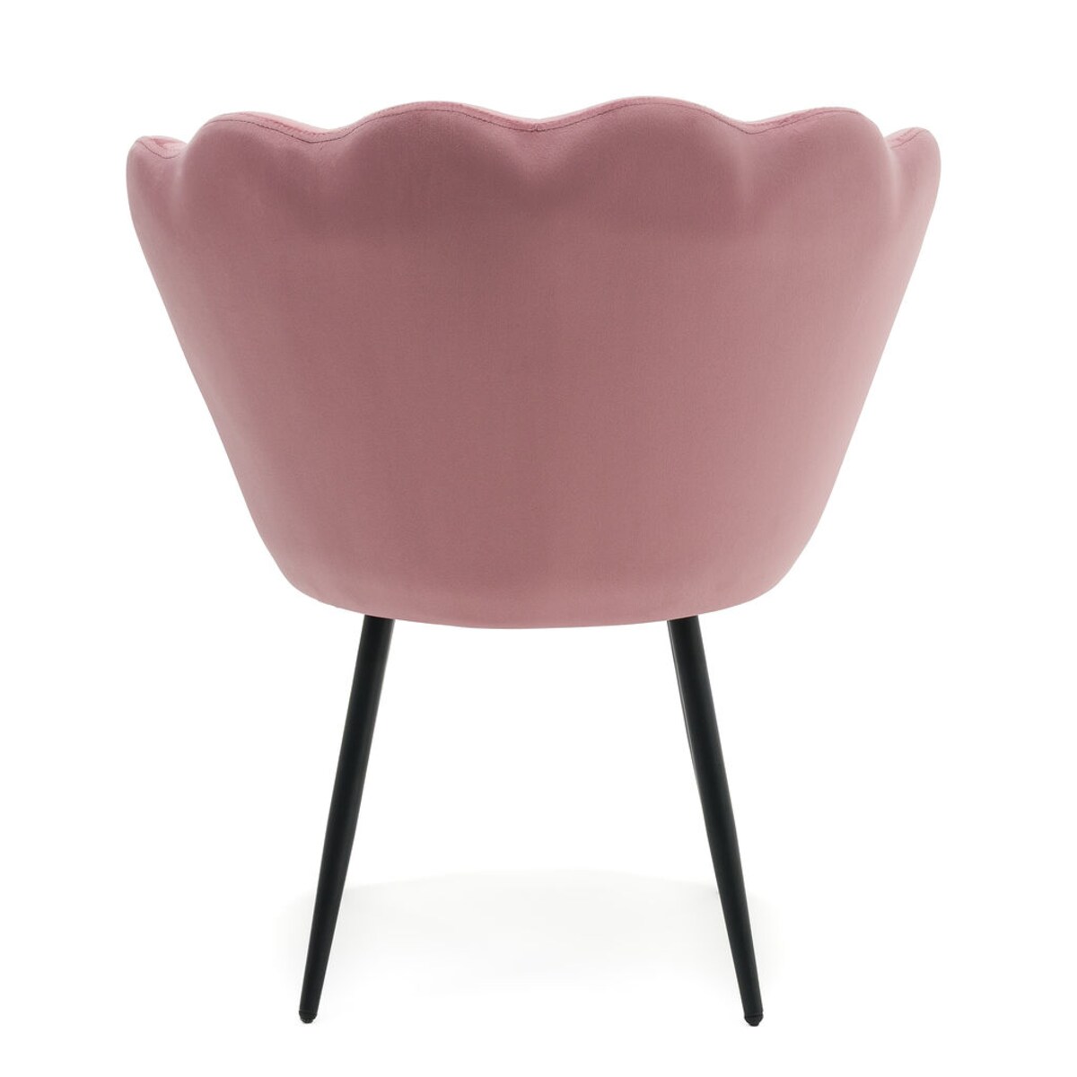 Krzesło tapicerowane różowe do salonu biura SHELL BLACK