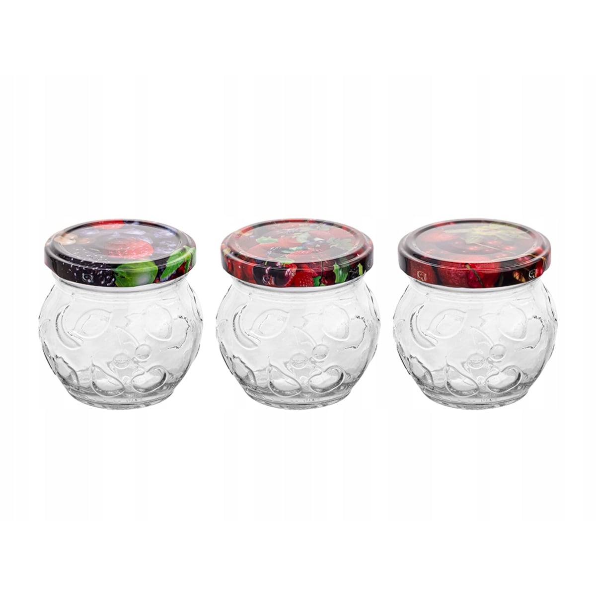 3x SŁOIK mały 215ml grawerowany na owoce dżem wek przetwory soki pojemnik