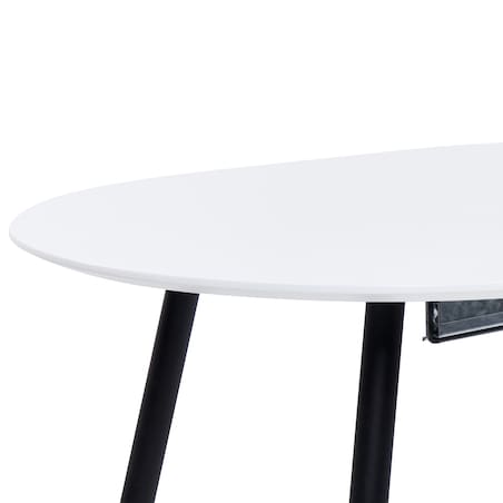 Stół do jadalni rozkładany STAVERTON Biały 120/160 cm 80 cm