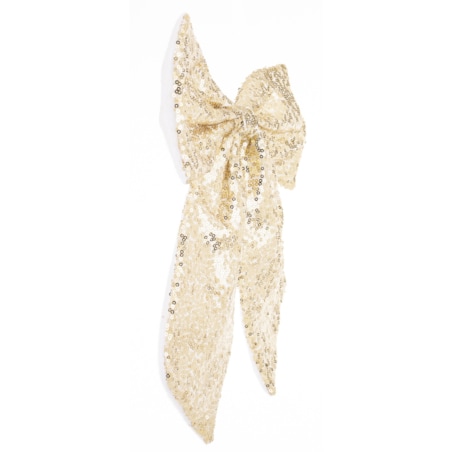 Cekinowa kokarda, złota, kpl. 4 sztuk, 36x35 cm