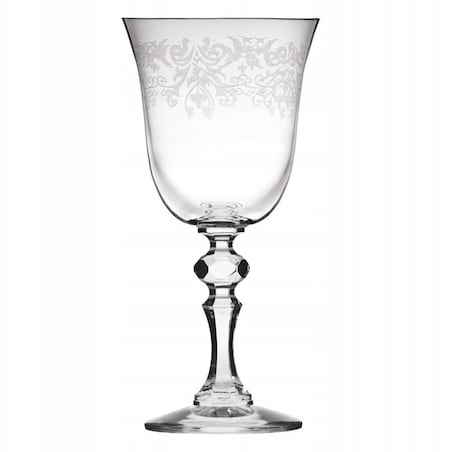 Krosno Kieliszki do Wina Czerwonego Wody Kristadeco 6 x 220 ml Ozdobne Zestaw