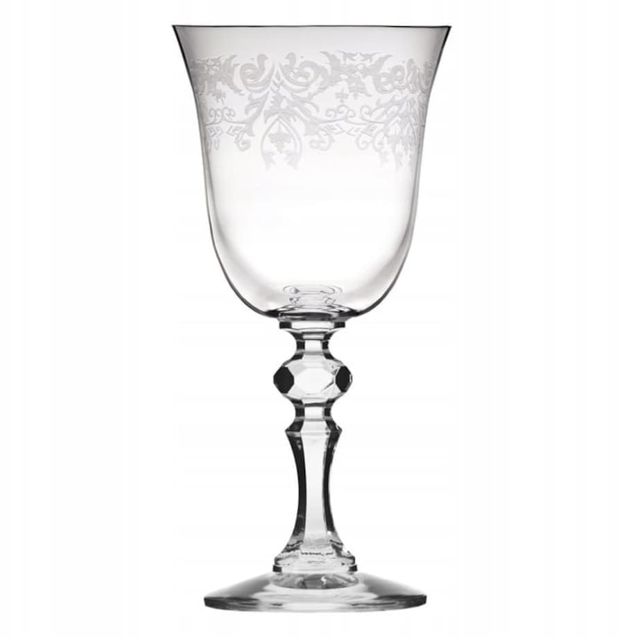 Krosno Kieliszki do Wina Czerwonego Wody Kristadeco 6 x 220 ml Ozdobne Zestaw