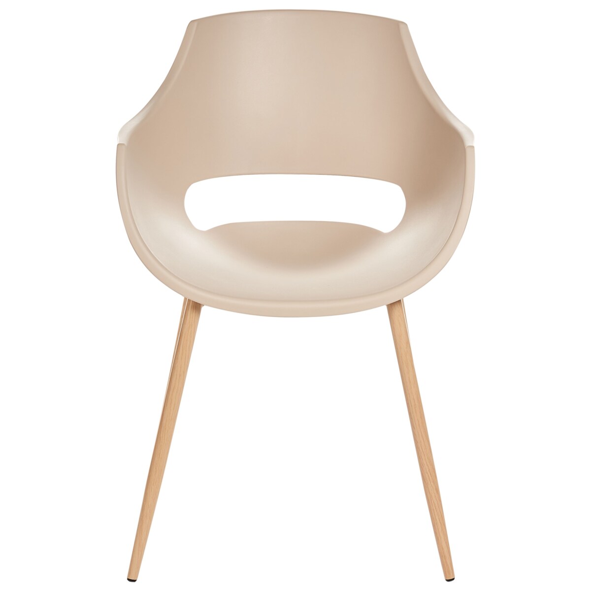 Zestaw 4 krzeseł MILLERS Beżowy