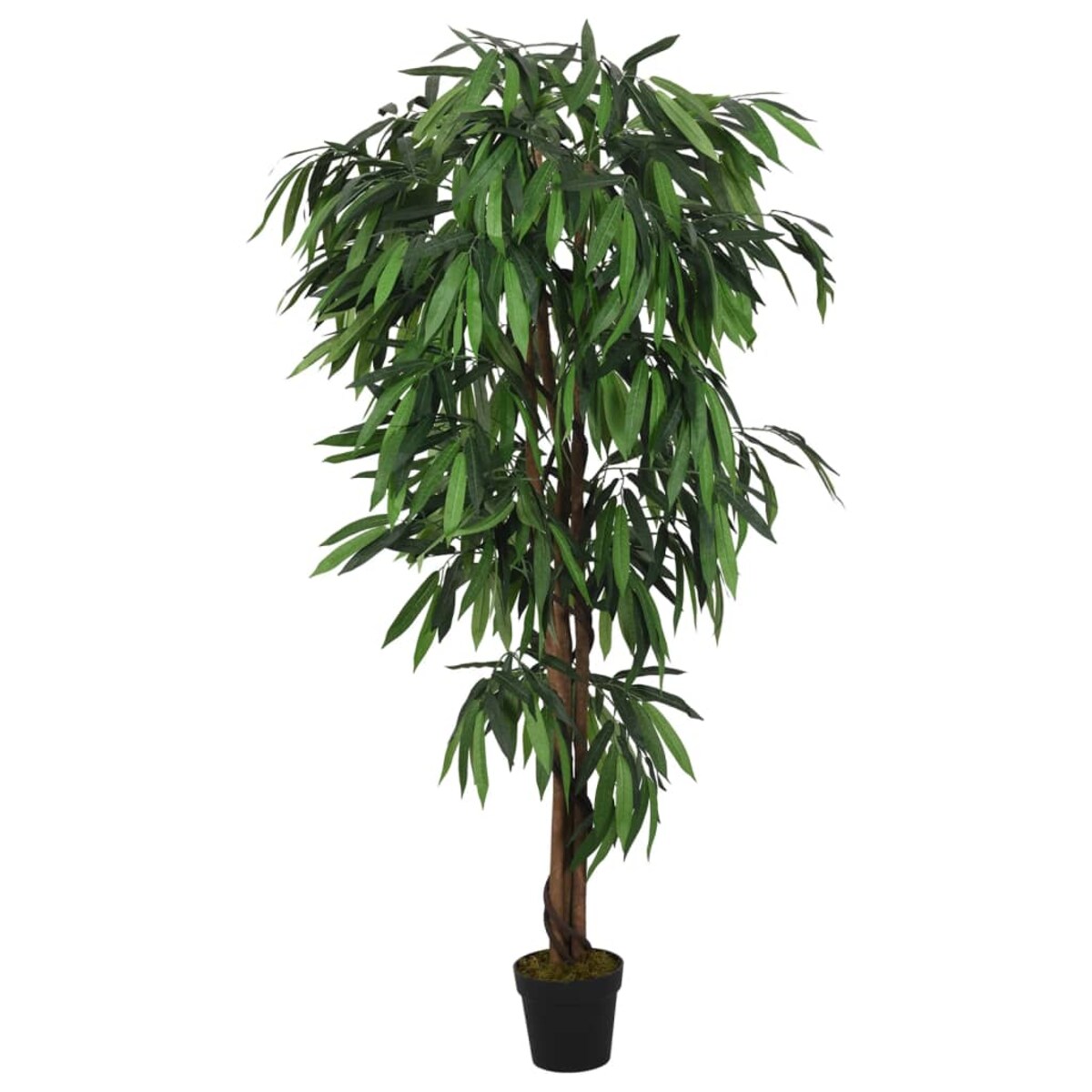 vidaXL Sztuczne drzewko mango, 600 liści, 150 cm, zielone