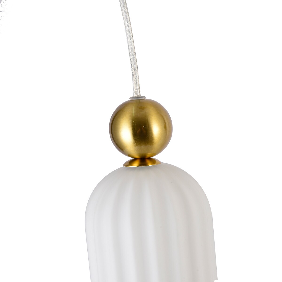 Biały zwis Piega trzypunktowa podłużna lampa sypialniana