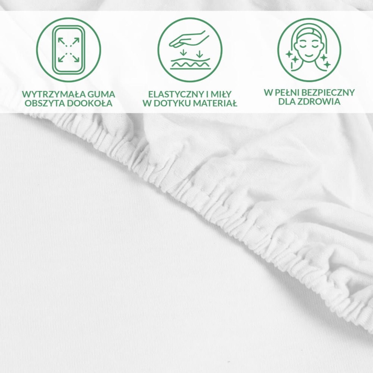 Prześcieradło ochronne wodoodporne z gumką 2w1, rozmiar 70x140 SG kolor biały