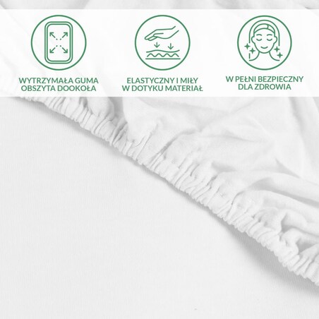 Prześcieradło ochronne wodoodporne z gumką 2w1, rozmiar 70x140 SG kolor biały