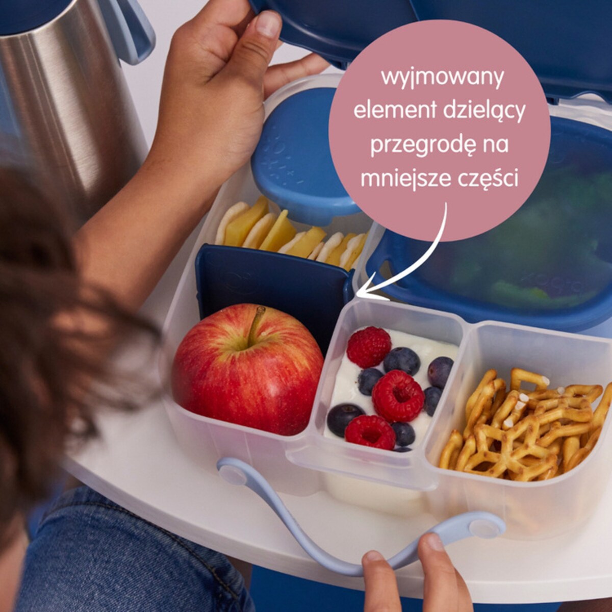 Lunchbox dla dzieci i dorosłych - śniadaniówka z przegródkami i wkładem chłodzącym b.box