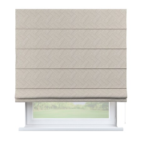 Roleta rzymska Capri, beżowo-kremowe geometryczne wzory, Sunny