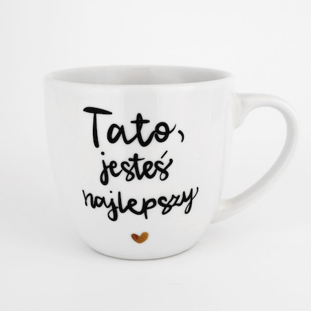 Kubek 300 ml - Tato jesteś najlepszy ZŁOTE SERCE