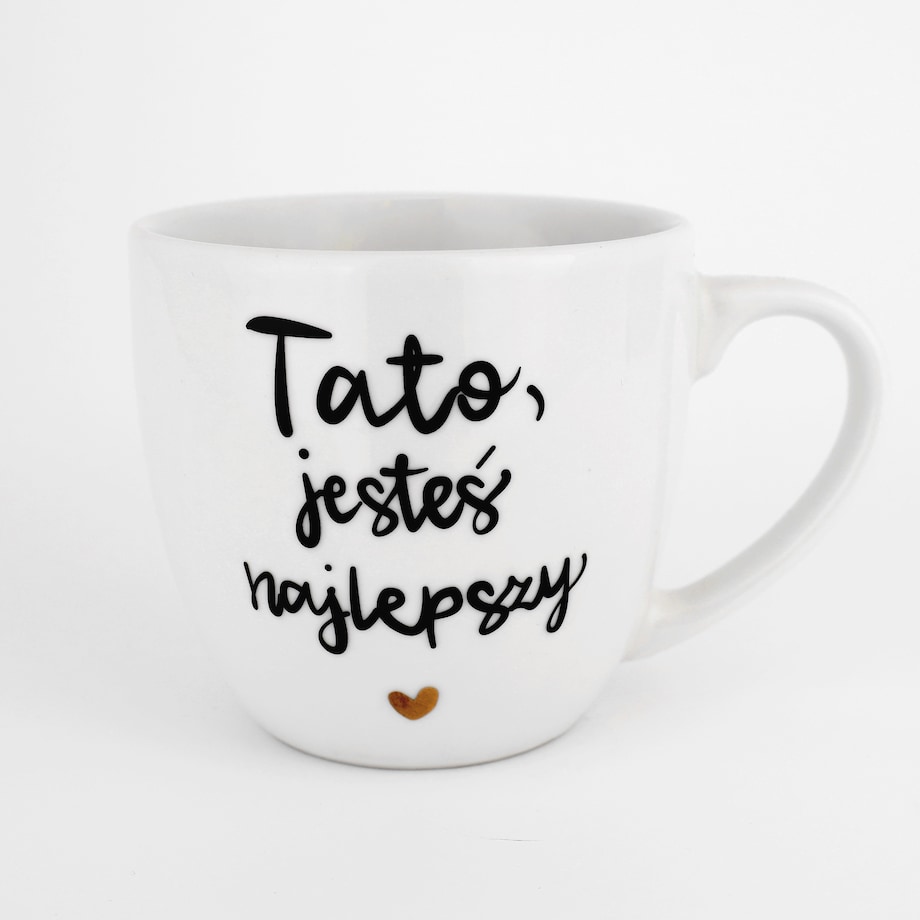 Kubek 300 ml - Tato jesteś najlepszy ZŁOTE SERCE