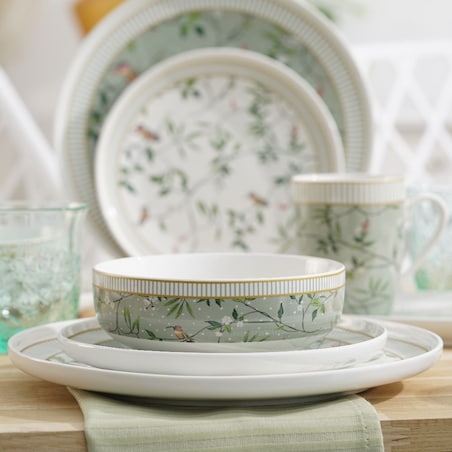 VILLA ITALIA Talerz głęboki porcelanowy 15,5 cm NORIKO GREEN