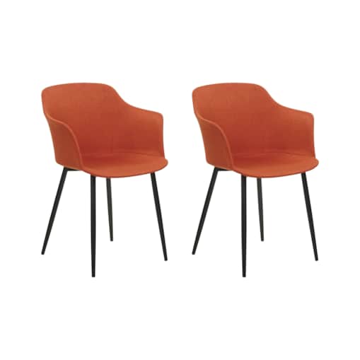 Zestaw 2 krzeseł do jadalni ELIM Pomarańczowy