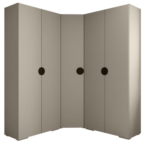 Garderoba wysoka do przedpokoju INOVA 4 Z5 kaszmir+czarny