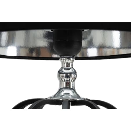 Lampa stołowa Darky, kolor czarny i srebrny, żelazo i PVC, 28 x 28 x 44,5 cm, 1 x E27, max. 40 W, styl glamour, do salonu i sypialni, Mauro Ferretti