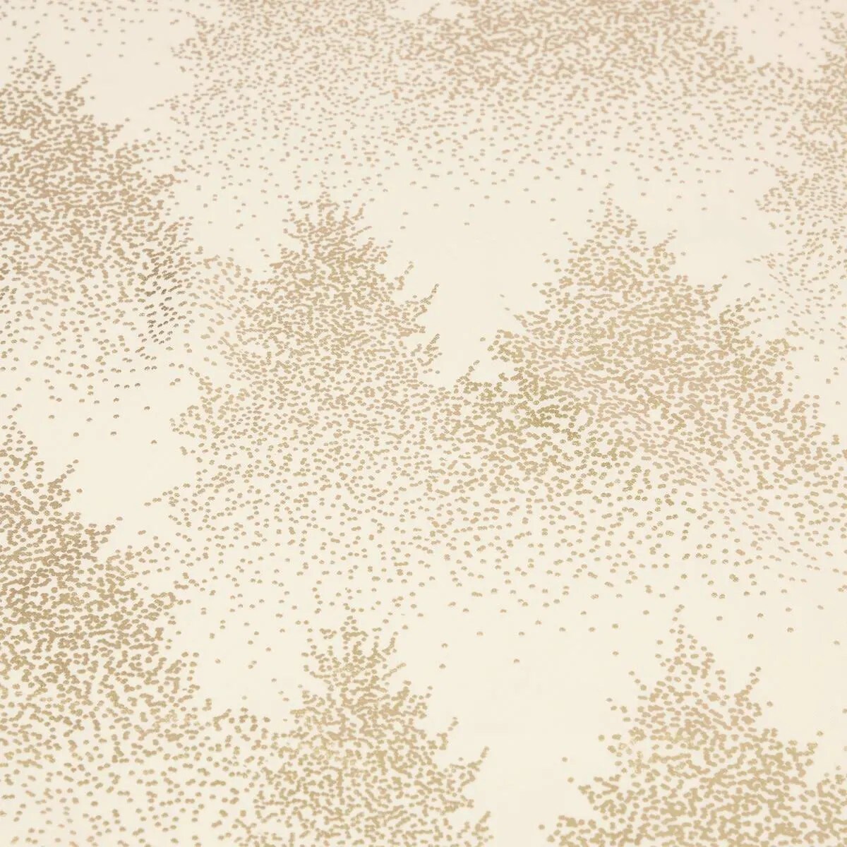 Obrus świąteczny beżowy ze złotymi choinkami, 140x360 cm