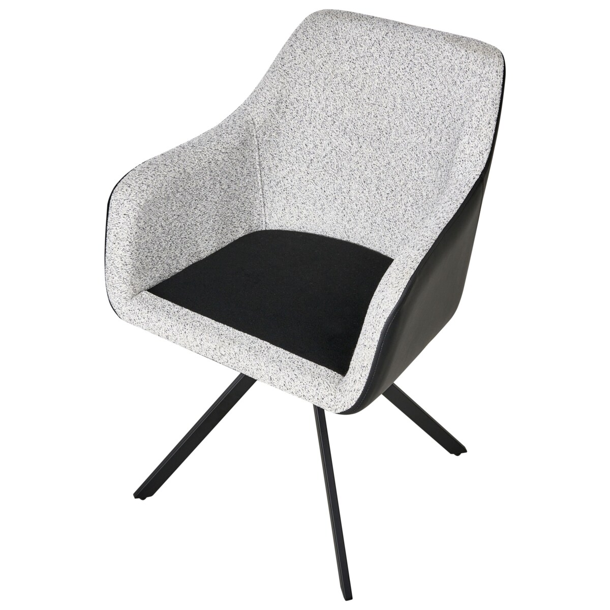 Zestaw 2 krzeseł do jadalni LITHIA  Czarny/ biały