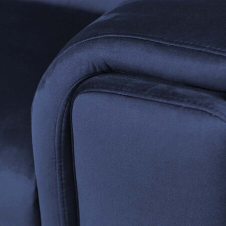 Sofa narożna Brito granatowa z funkcją relaksu