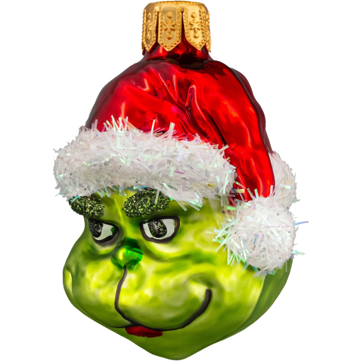 Bombka choinkowa szklana - Mini Grinch w czapce