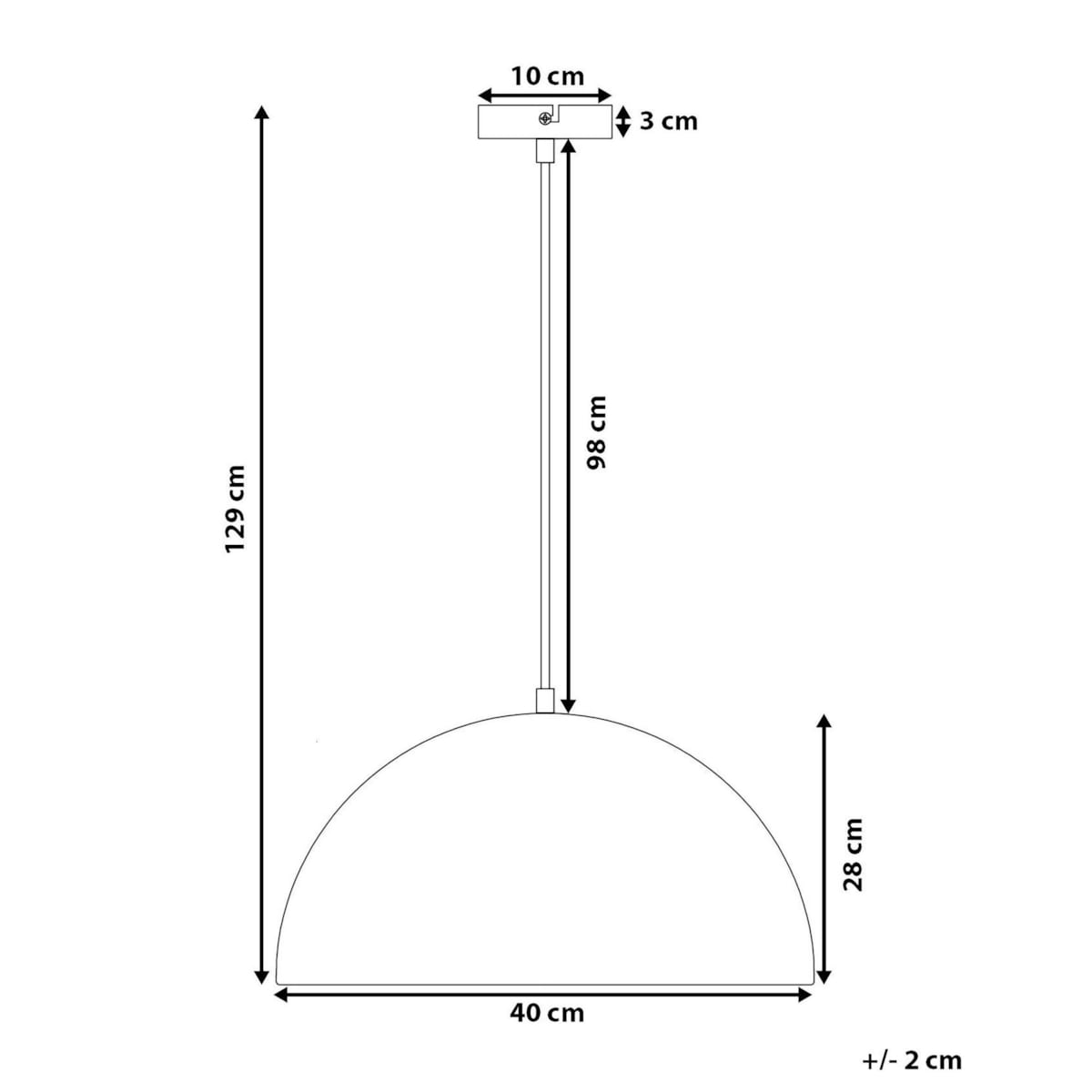 Lampa wisząca metalowa czarna CETINA