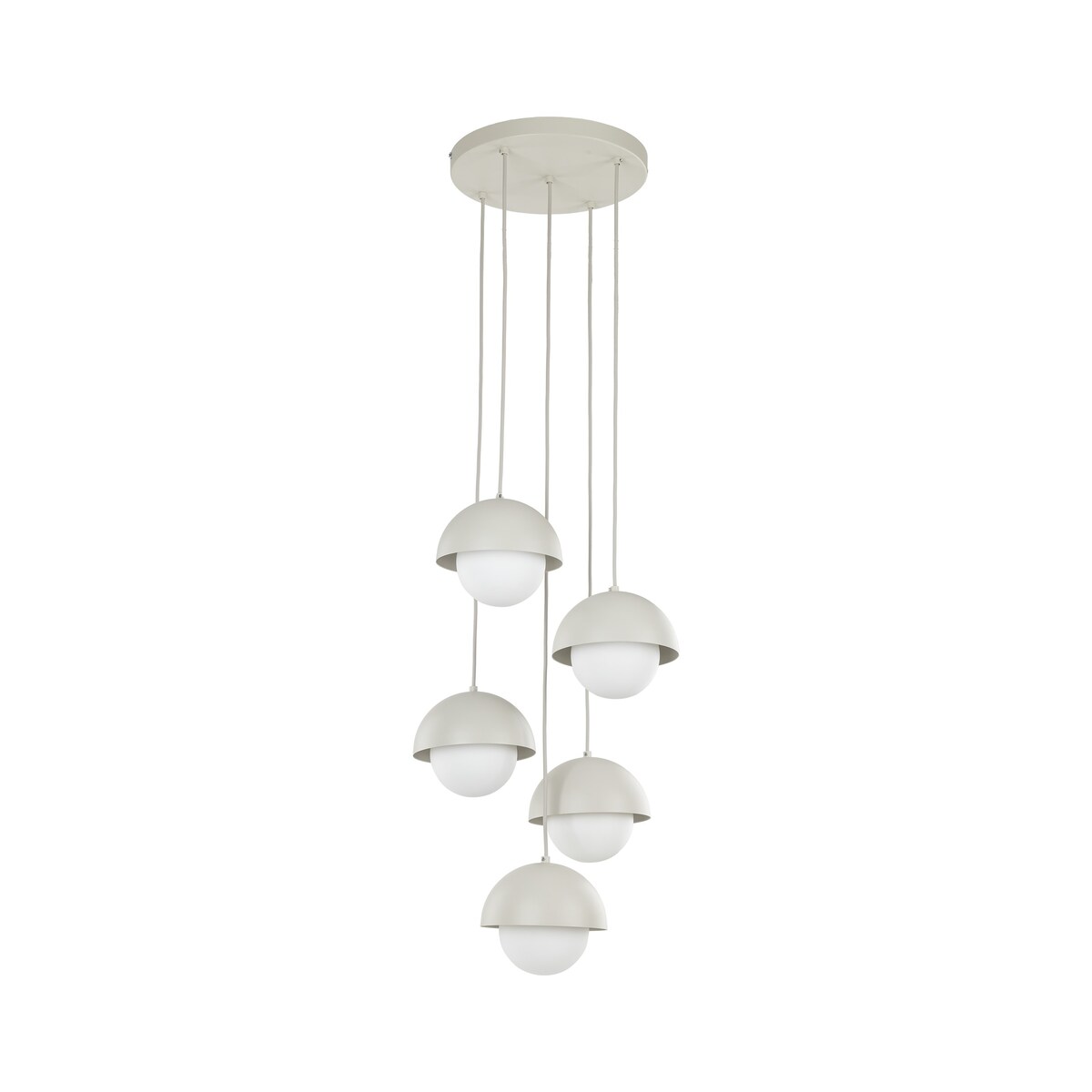 Lampa wisząca BONO BEIGE 10214 TK Lighting beżowo-biała 5xG9 regulowana do salonu i jadalni
