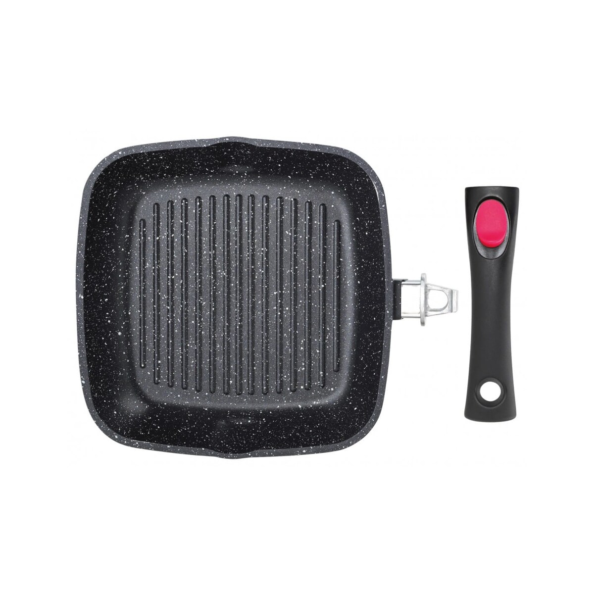 Patelnia grillowa z powłoką granitową 28cm z odpinanym uchwytem KINGHOFF