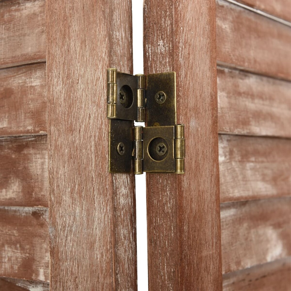 vidaXL Parawan pokojowy, 6-panelowy, brązowy, 210x165 cm, paulownia