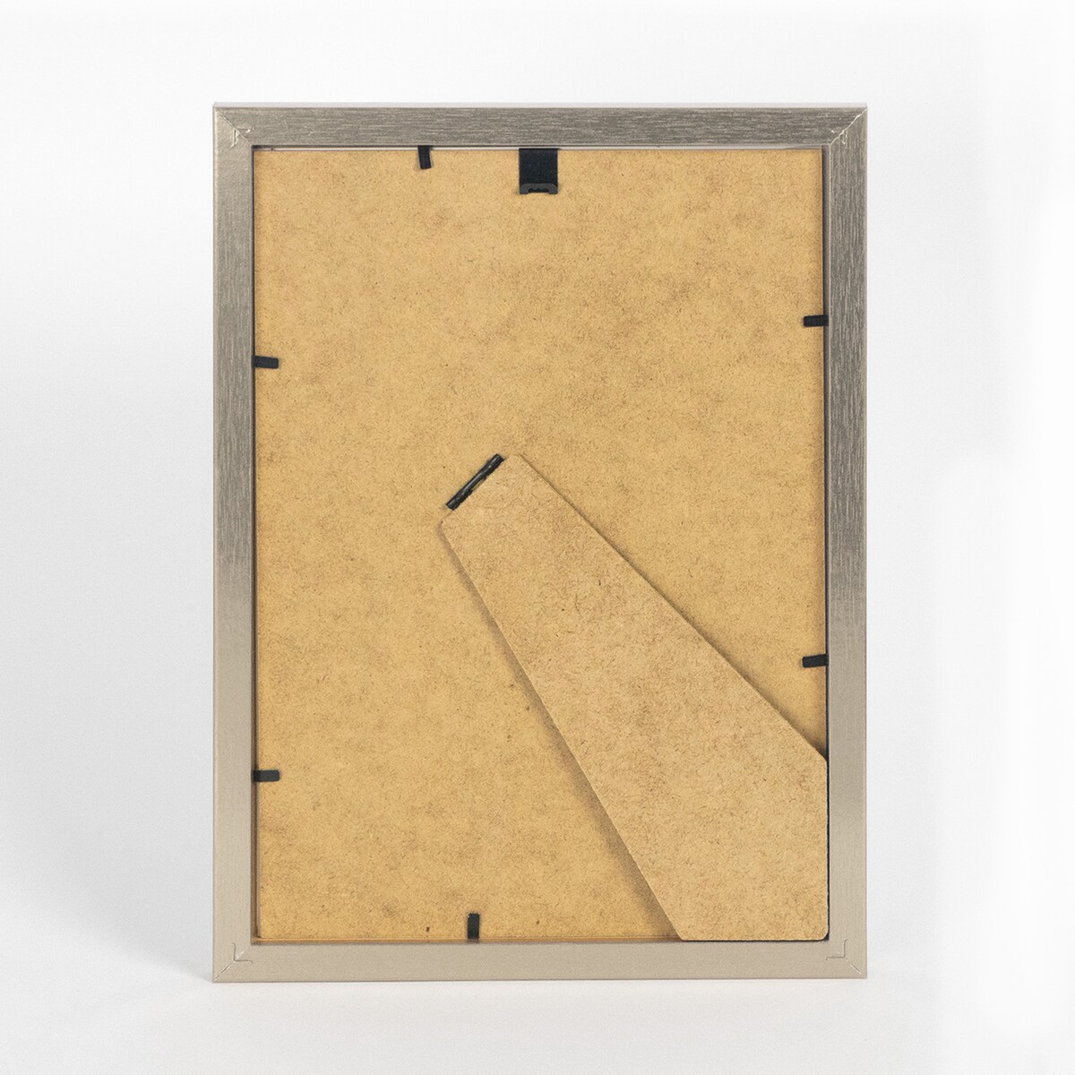 Ramka na zdjęcia 21x29,7 cm A4 srebrna rama MDF z plexi do powieszenia pion poziom stopka klasyczna ramka FRAMAI