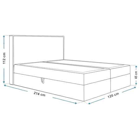 Łóżko kontynentalne FOX 9 120x200 tkanina Poso,tkanina - jasny beż
