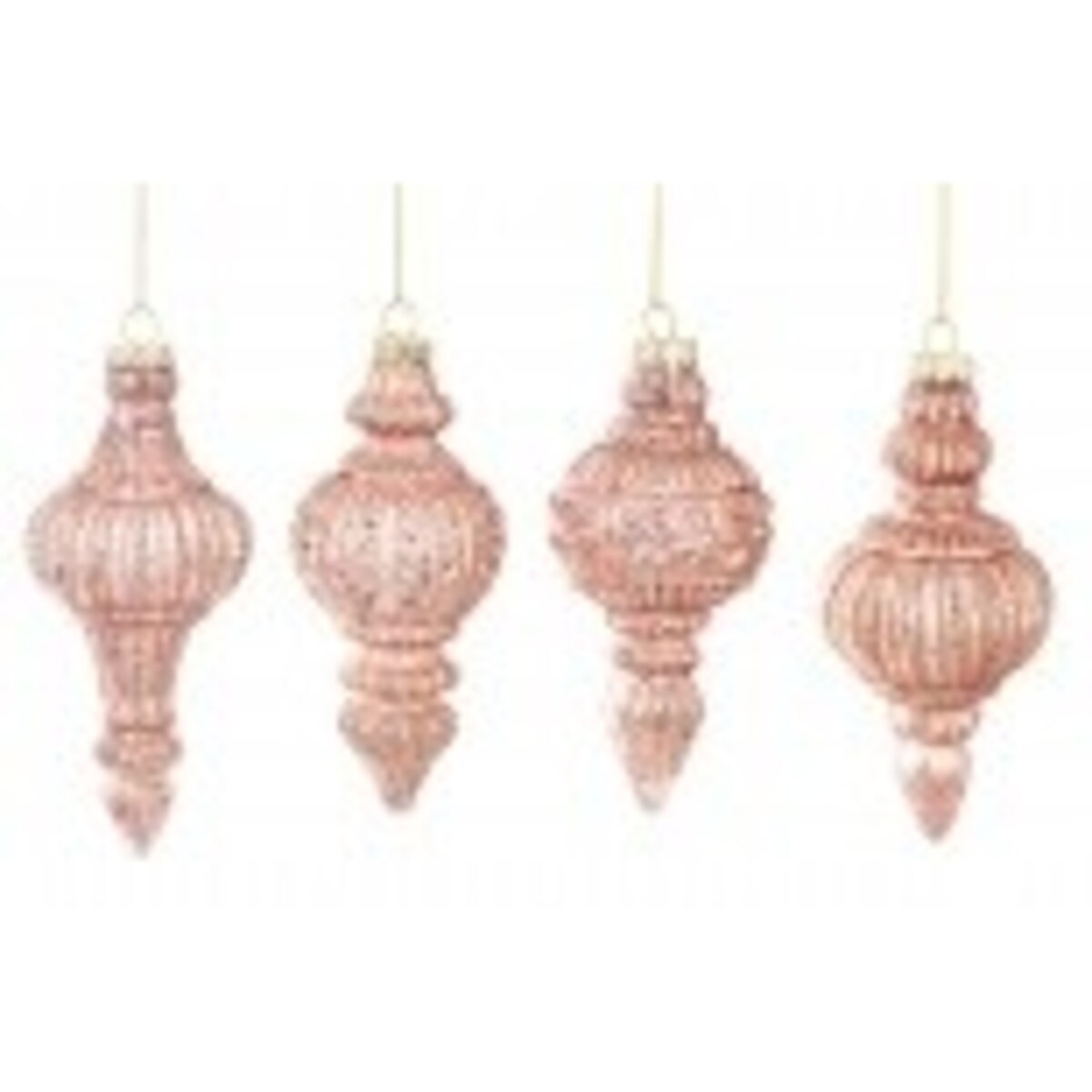 Bombka szklana 4szt. 14x6, 12,5 cm JOLANDA różowa