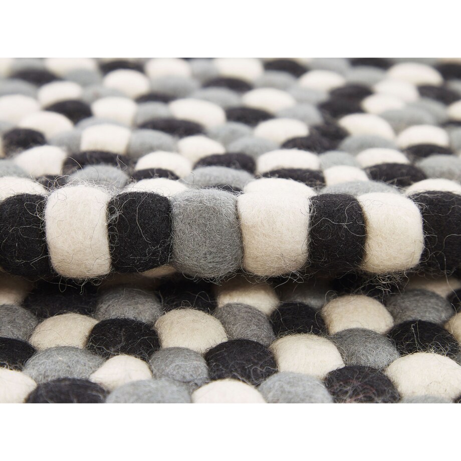 Dywan okrągły z filcowych kulek ø 140 cm wielokolorowy PENEK