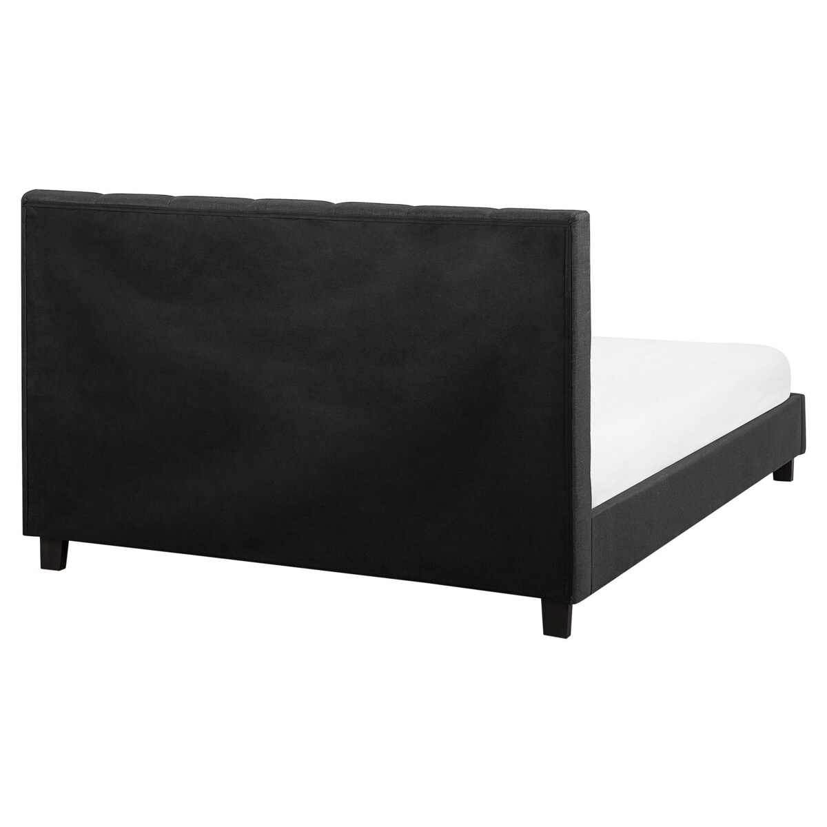 Łóżko wodne tapicerowane 160 x 200 cm ciemnoszare LA ROCHELLE